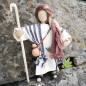 Preview: Helle Tonflasche mit Sonnendekor